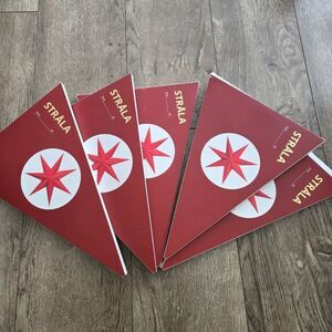 IKEA STRÅLA Red Star Lanterns 35” Set of 5 – Scandinavian Christmas Decor